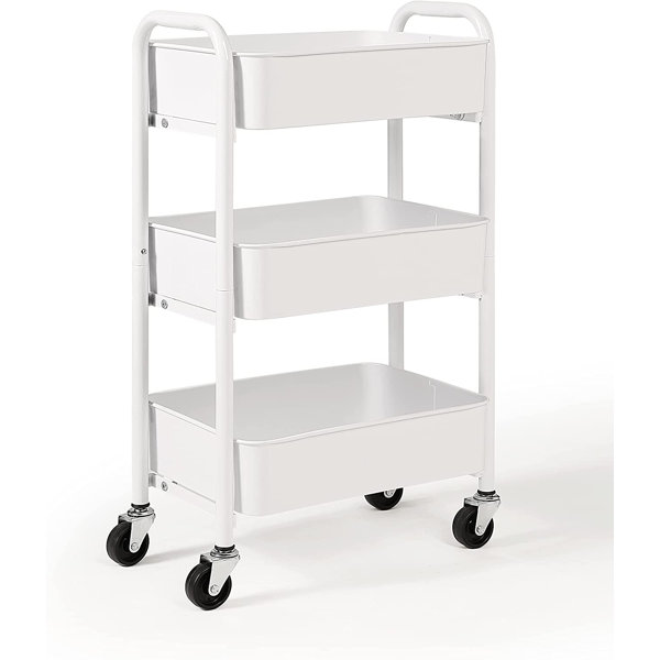 KD 3Tier Delicate Compact Rolling Metal Storage Organizer Mobile